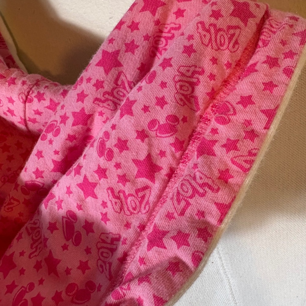 Disney Parks 2014 Zip Up Hoodie White Pink Mickey Mouse Size 2X - Picture 11 of 11